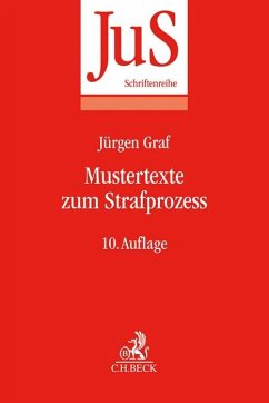 Mustertexte zum Strafprozess - Graf, Jürgen