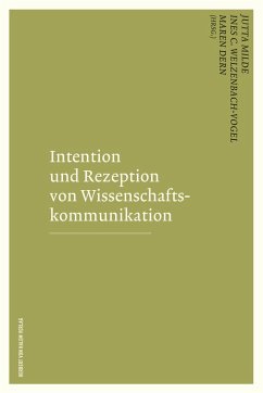 Intention und Rezeption von Wissenschaftskommunikation (eBook, PDF)