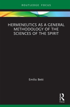 Cover Hermeneutics as a General Methodology of the Sciences of the Spirit (eBook, ePUB)