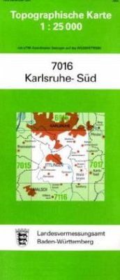 Cover Topographische Karte Baden-Württemberg Karlsruhe-Süd