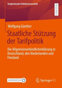 Staatliche Stützung der Tarifpolitik - Günther, Wolfgang