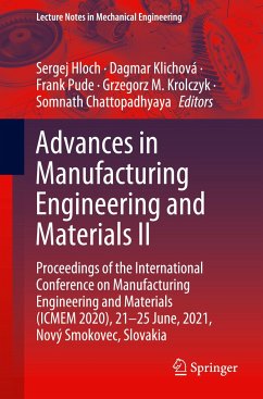 Advances in Manufacturing Engineering and Materials II