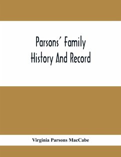 Cover Parsons' Family History And Record