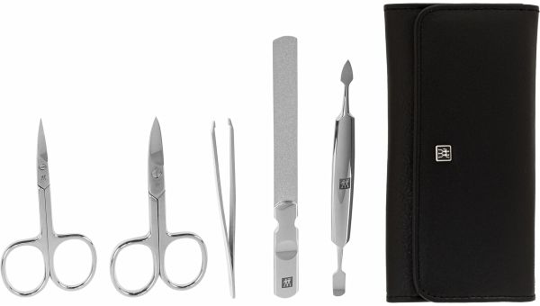 Zwilling Maniküre Pediküre Set 5tlg. mit Nagelschere, Leder