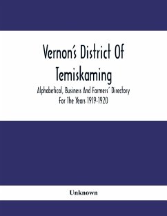 Vernon'S District Of Temiskaming - Unknown