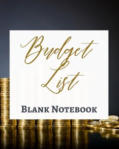 Budget List - Blank Notebook - Write It Down - Pastel Rose Gold Brown - Abstract Modern Contemporary Unique Art Design - Presence