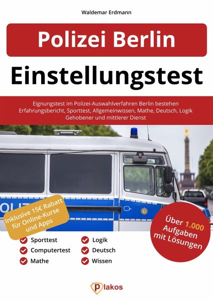 Einstellungstest Polizei Berlin von Waldemar Erdmann portofrei bei  bücher.de bestellen