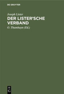 Der Lister¿sche Verband - Lister, Joseph