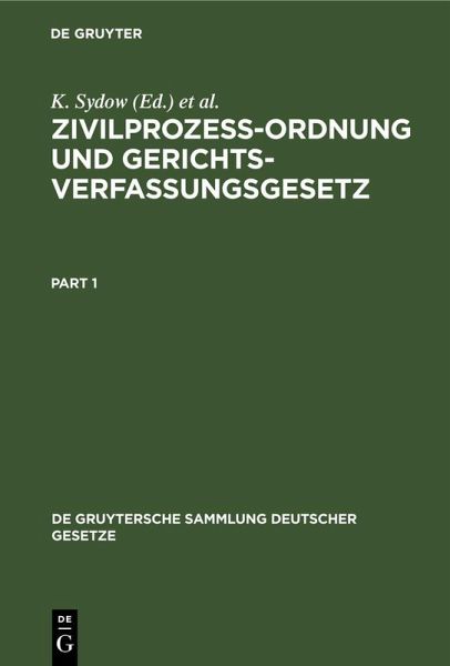 Zivilprozeßordnung und Gerichtsverfassungsgesetz