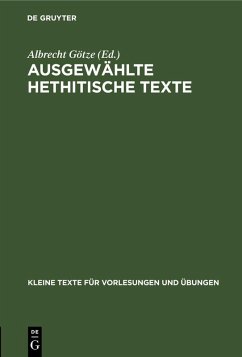 Cover Ausgewählte Hethitische Texte