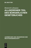 Allgemeiner Teil des Bürgerlichen Gesetzbuches