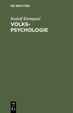 Volkspsychologie - Kleinpaul, Rudolf