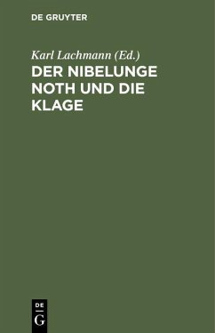 Cover Der Nibelunge Noth und die Klage
