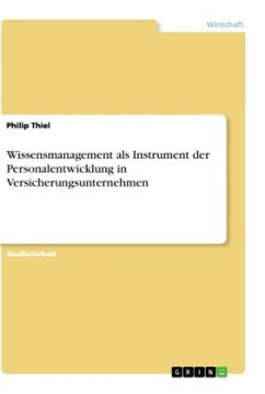 Wissensmanagement als Instrument der Personalentwicklung in Versicherungsunternehmen - Thiel, Philip
