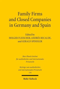 Family Firms and Closed Companies in Germany and Spain (eBook, PDF)