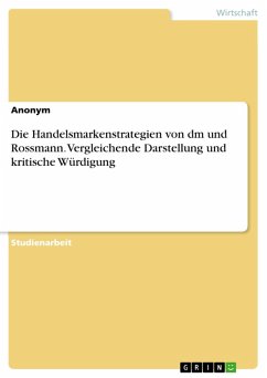 Die Handelsmarkenstrategien von dm und Rossmann. Vergleichende Darstellung und kritische Würdigung (eBook, PDF)