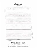 White Rustic Wood Stationery Paper