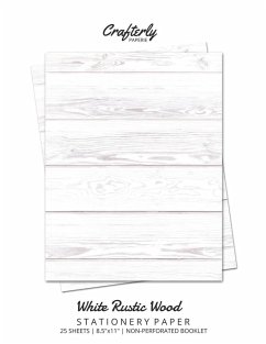 White Rustic Wood Stationery Paper - Crafterly Paperie