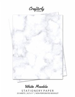 White Marble Stationery Paper - Crafterly Paperie