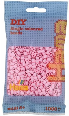 Cover Hama 207-95 - DIY Bügelperlen Midi 5+, ca. 1000 Stück, Pastell-Rosé