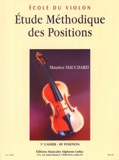 Cover Étude méthodique des positions vol.1 pour violon positions 3