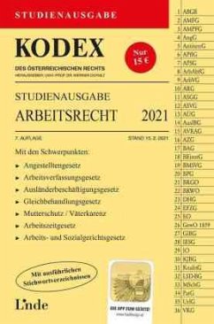 KODEX Studienausgabe Arbeitsrecht 2021 - Stech, Edda;Ercher-Lederer, Gerda