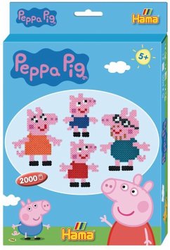 Hama 7965 - Kleine Geschenkpackung Peppa Pig, Bügelperlen midi, 2000 Stück