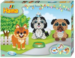 Hama 3157 - Geschenkpackung Hundefreunde, Bügelperlen midi, 4000 Stück