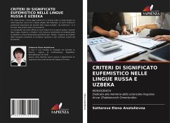 CRITERI DI SIGNIFICATO EUFEMISTICO NELLE LINGUE RUSSA E UZBEKA - Elena Anatolievna, Sattarova