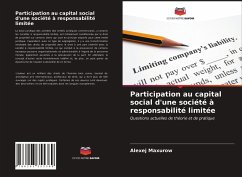 Participation au capital social d'une société à responsabilité limitée - Maxurow, Alexej