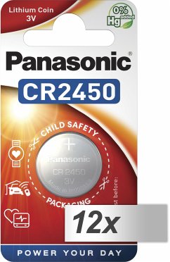 12x1 Panasonic CR 2450 Lithium Power