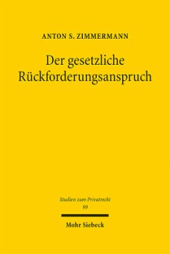 Cover Der gesetzliche Rückforderungsanspruch