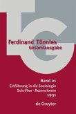1931 / Ferdinand Tönnies: Gesamtausgabe (TG) Band 21
