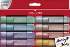 Faber-Castell Textmarker TL 46 Metallic 8er Etui (gold, silver, rose, ruby, blue, green, red, violet)