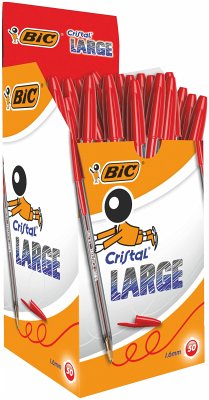 Cover BIC Kugelschreiber Cristal LARGE 0.6mm rot 50er Set