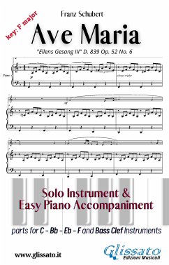 Ave Maria (Schubert) - Solo & Easy Piano (key F) (fixed-layout eBook, ePUB) - Schubert, Franz