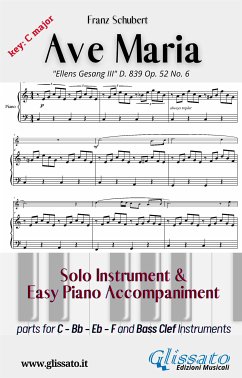 Ave Maria (Schubert) - Solo & Easy Piano (key C) (eBook, ePUB) - Schubert, Franz