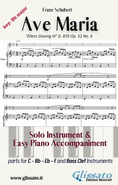 Ave Maria (Schubert) - Solo & Easy Piano (key Bb) (fixed-layout eBook, ePUB) - Schubert, Franz