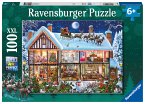 Ravensburger Kinderpuzzle - 12996 Weihnachten zu Hause - Weihnachtspuzzle für Kinder ab 6 Jahren, mit 100 Teilen im XXL-Format