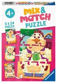 Ravensburger Kinderpuzzle - 05198 Mix&Match Meine Bauernhoffreunde - Puzzle für Kinder ab 4 Jahren, mit 3x24 Teilen