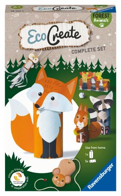 Ravensburger EcoCreate 18132 - Forest Animals - DIY Bastelset für Kinder ab 6 Jahren