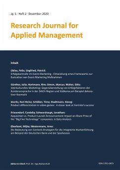 Research Journal for Applied Management - Jg. 1, Heft 2 (eBook, PDF) - Friesendorf, Cordelia; Ghorbani, Mijka; Günther, Julia; Hartmann, Kim; Moritz, Karl-Heinz