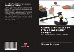 Accords d'investissement avec un investisseur étranger - Shevchenko, Alexander