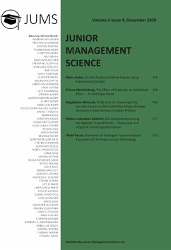 Junior Management Science, Volume 5, Issue 4, December 2020