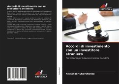 Accordi di investimento con un investitore straniero - Shevchenko, Alexander