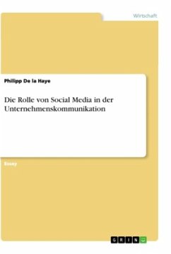 Die Rolle von Social Media in der Unternehmenskommunikation - De la Haye, Philipp