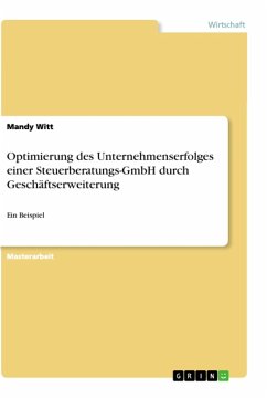Optimierung des Unternehmenserfolges einer Steuerberatungs-GmbH durch Geschäftserweiterung - Witt, Mandy