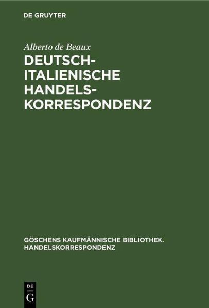 Deutsch-Italienische Handelskorrespondenz (eBook, PDF)