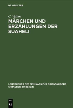 Cover Märchen und Erzählungen der Suaheli (eBook, PDF)
