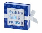 Geschenkschachtel mit Band 10 x 10 cm Herzlichen Glückwunsch